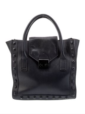 Loeffler Randall Black Studded Top-Handle Satchel